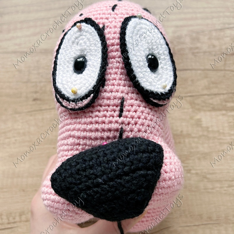 Courage Cartoon Dog Crochet Pattern PDF | Amigurumi Courage Doll Tutorial | Printable DIY Plush Pattern for Gift Collectible Fans Birthday image 4