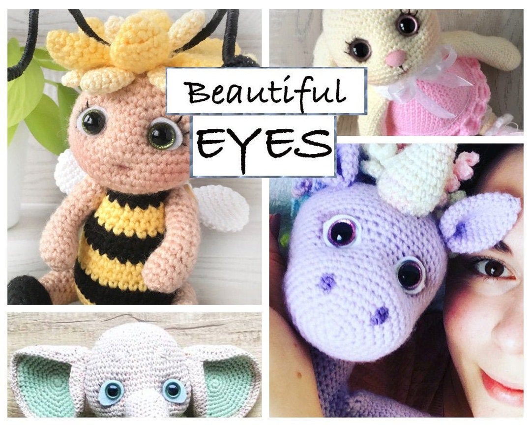 TUTORIAL EYES of Amigurumi Crochet Toy How to Design Beautiful Lively