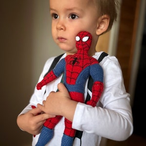 Pdf Man Spider crochet pattern, amigurumi digital crochet tutorial, crochet superhero pattern, crochet male body, DIY crochet gift