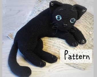 Pdf CAT crochet pattern, amigurumi digital crochet tutorial, DIY crochet gift, realistic crochet cat, crochet kitten, Birthday present