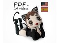 Cat Pin-Up Girl Amigurumi Crochet Pattern PDF with 23 Video Tutorials | Advanced Doll Tutorial in English Spanish | Sexy Doll Pattern DIY
