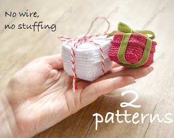 Pdf Ideal Gift BOX crochet pattern + video, amigurumi digital crochet tutorial, DIY Valentine gift, Birthday present handmade decoration