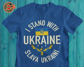 Unterstützen Sie die Ukraine, ich stehe mit der Ukraine Shirt Ukrainische Flagge Flaggen Patriot Puck Futin Der Geist von Kyiv Freie Ukraine Ukraine Krieg Slava Ukraini