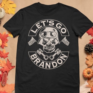Funny Let&#39;s Go Brandon American Biker Usa Flag T-Shirt, American Flag, Let&#39;s Go Brandon Tee, Brandon Chant T-shirt, Funny Biden Shirt