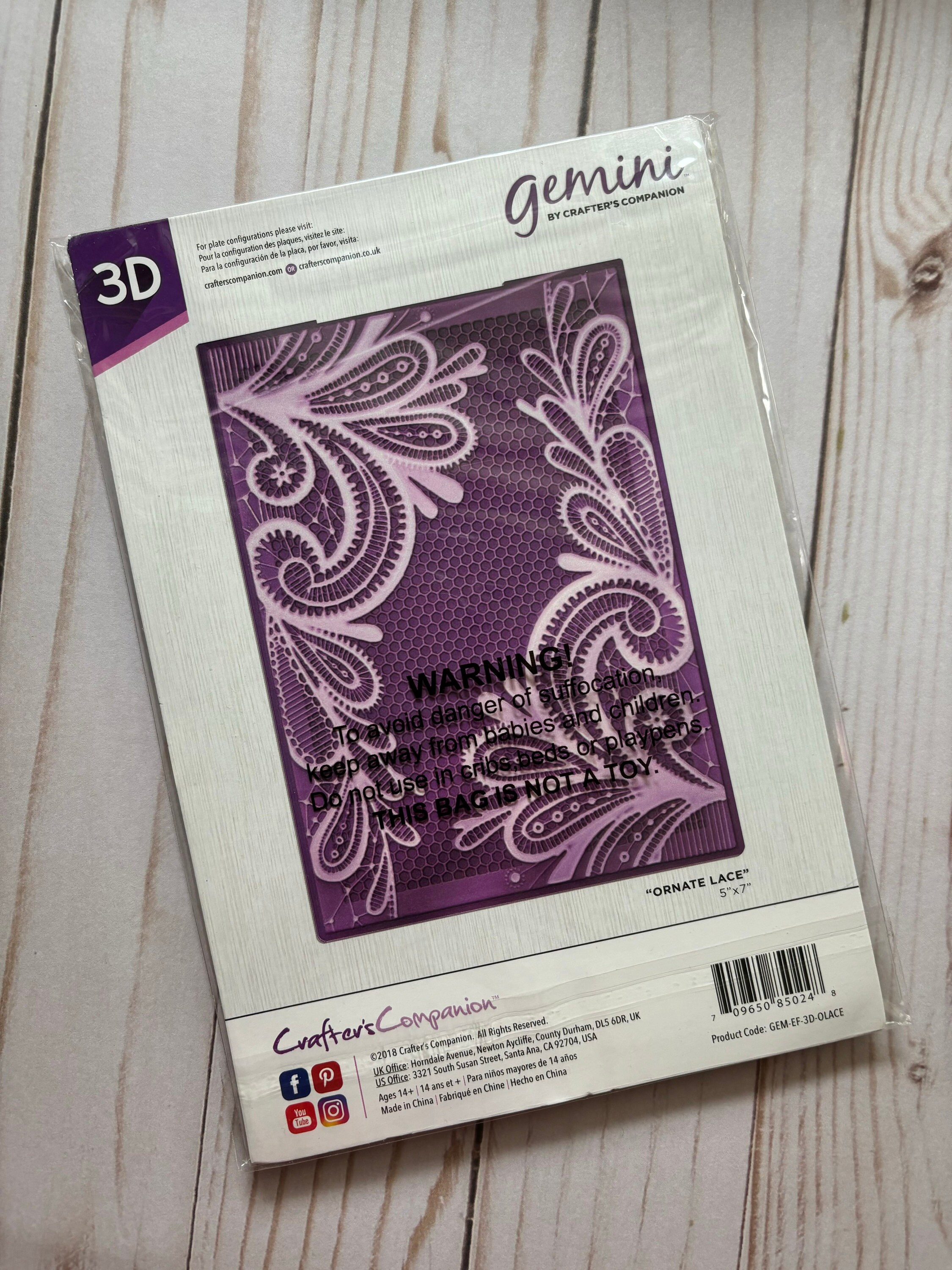 Gemini Embossing Folder Ornate Lace Etsy
