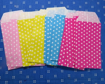 Polka Dot Glassine Bags set of 20