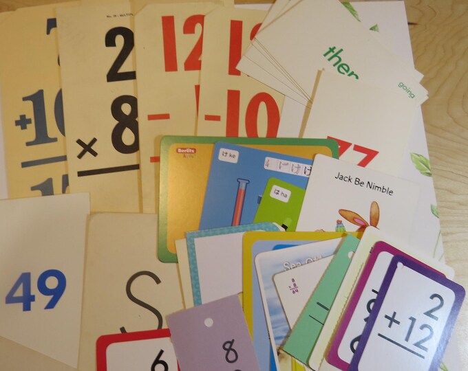 Assorted Flash Card Bundles Set of 50 - Etsy