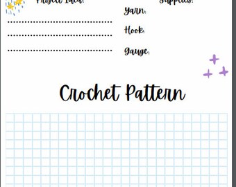 Crochet Pattern Planner | Minimal Color | Daily Crochet Planner | Digital Planner Sheets | Crochet Planner | Printable Planner