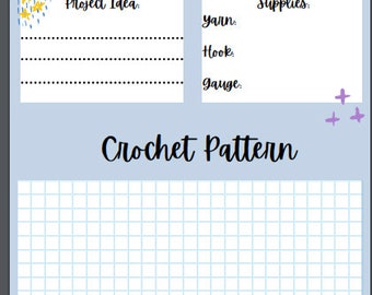 Crochet Pattern Planner | Color | Daily Crochet Planner | Digital Planner Sheets | Crochet Planner | Printable Planner