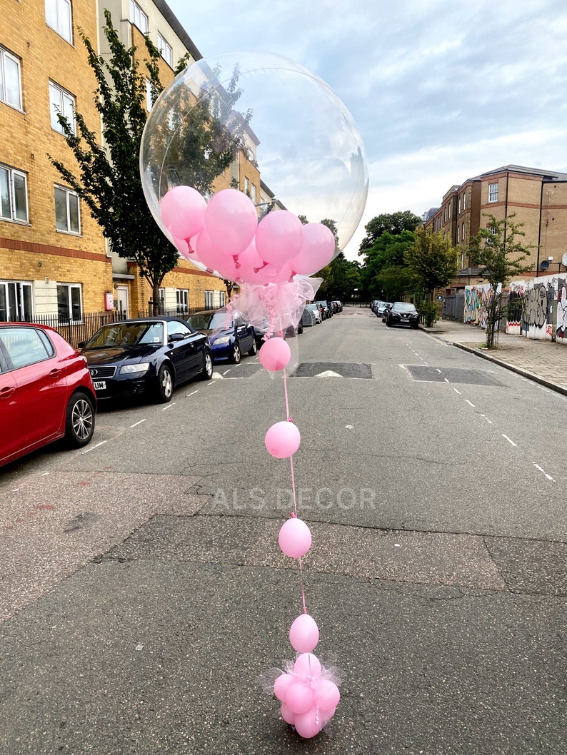24 Inches Personalised helium bubble balloon delivered party Etsy