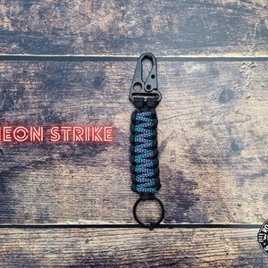Handcrafted Amethyst Paracord Rifle Clip Keychain