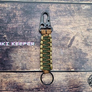 Handcrafted Earthy Paracord Rifle Clip Keychain