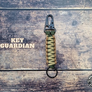 Handcrafted Earthy Paracord Rifle Clip Keychain
