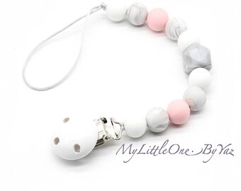 Pacifier Clip Baby Gift Baby Shower Gift Teething Baby Girl Clip Baby Boy Clip Teething Silicone Pacifier Holder Dummy Clip Binky Clip