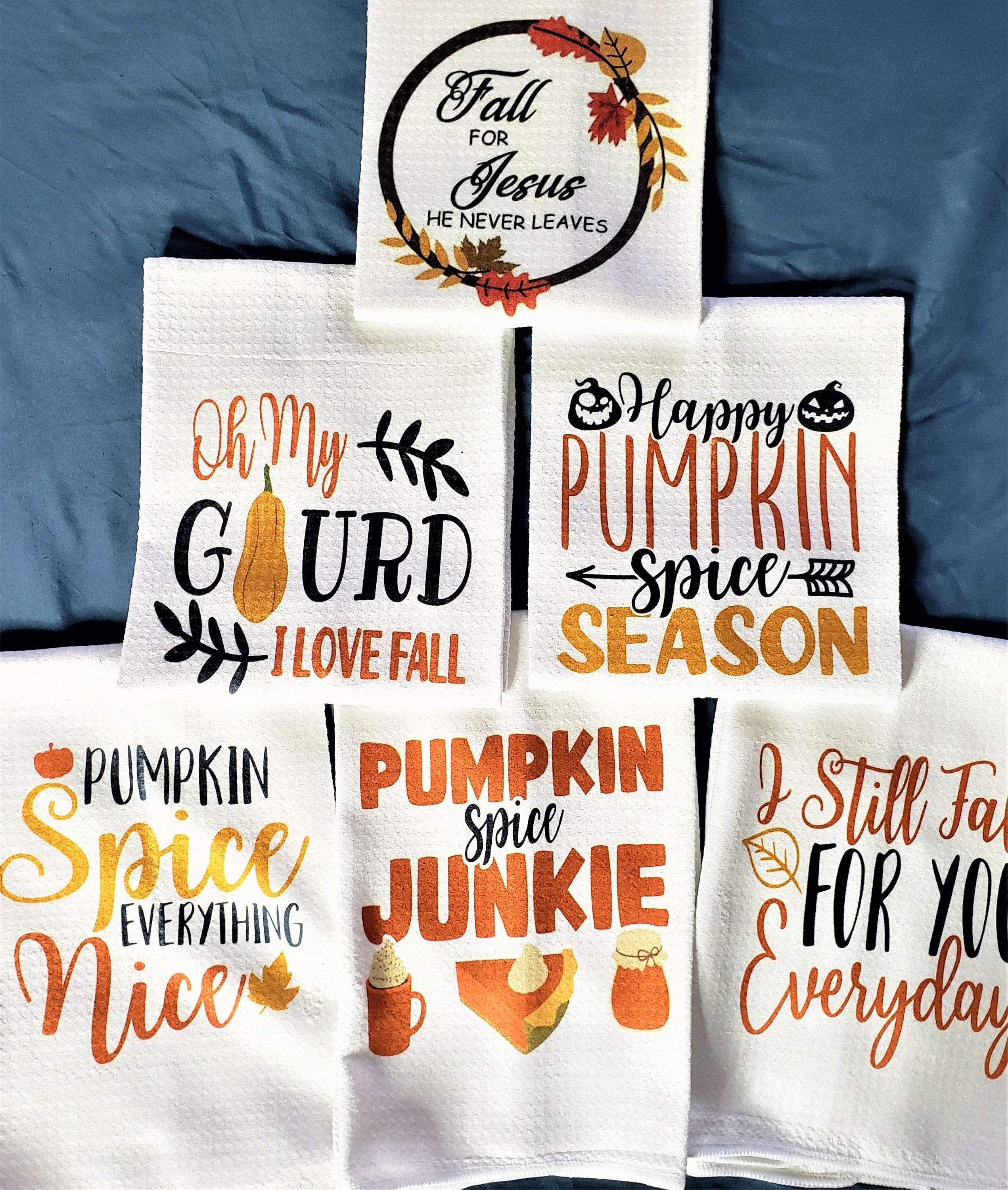 Fall Kitchen Towels Etsy