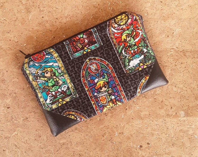 Legend of Zelda Inspired Small Zippered Pouch