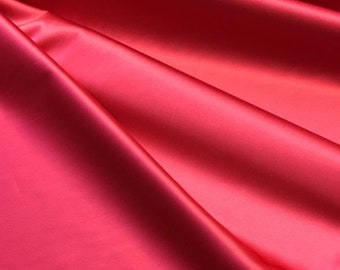Red Satin fabric, Elastic fabric, Lingerie fabric, Bridal fabric, Red fabric, Evening dress fabric, Elastic satin fabric, Polyester LS6720