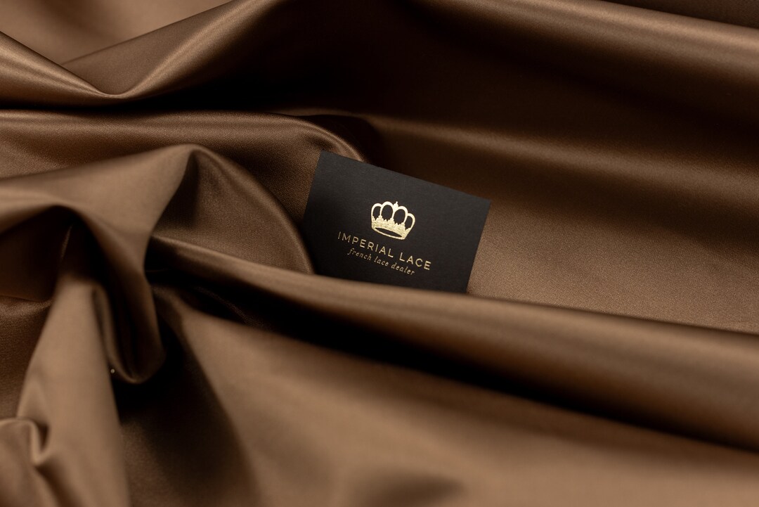 Bronze Brown Duchesse Silk Fabric, by the Yard, Silk Fabric, Duchesse Fabric, Premium Fabric