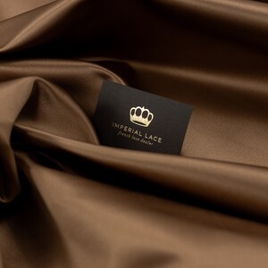Bronze Brown Duchesse Silk fabric, By the Yard, Silk fabric, Duchesse fabric, Premium fabric, Pure silk fabric, Wedding silk fabric Z00810
