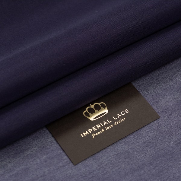 Dark indigo color silk organza, silk gazar organza, silk organza, silk gazar type fabric, Natural silk fabric, fabric by the yard Z00537