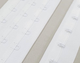 3 rows of eyes - Hook and Eye tape white, white Corset Loop, corset, corset top, renaissance corset, white corset, Hook and loop, KORS 2