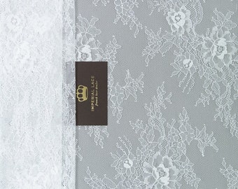 Off-White lace fabric, Lace fabric, Floral lace fabric, Chantilly lace fabric, Wedding lace fabric, Bridal lace, Soft Lingerie lace B000014