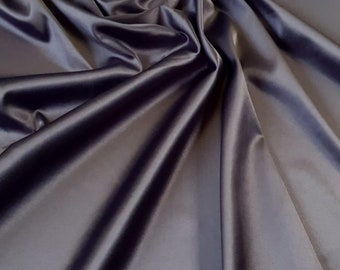 Satin gris, tissu satiné, tissu de lingerie, tissu de satin de polyester, tissu de dentelle, satin de qualité supérieure, tissu gris, Z00392