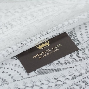 Off White Geometric lace fabric , French Lace, Alencon Lace Fabric, Bridal Lace Fabric, Gown Lace Fabric B00474