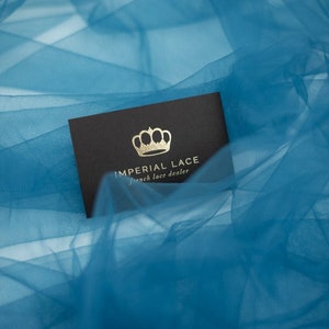 Sea Blue tulle fabric, Lingerie blue net, Blue net fabric, Lingerie net fabric, Tulle fabric, Blue tulle fabric, Blue tulle T00334