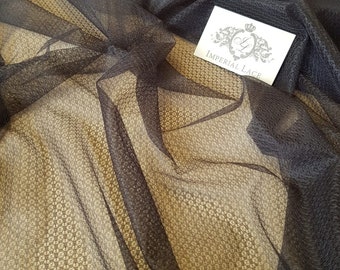 Dark Gray tulle fabric,Lingerie Gray net, Gray net fabric, lingerie net fabric, non elastic tulle, T00200