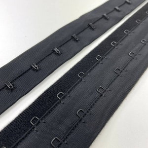 2 rows of eyes - Hook and Eye tape Black, Black Corset Loop, corset, corset top, renaissance corset, black corset, Hook and loop, KORS3