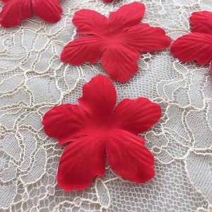 5pcs Red bridal fabric flowers, Bridal fabric, Flowers, Hair pins, Hair accessories, Bridal accessories, Wedding accessories P0021