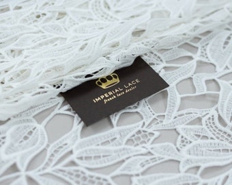 Off-White Lace Fabric, Macrame Lace, Wedding Lace, Bridal Lace, White Lace, Crochet Lace, Lingerie Lace, Evening dress lace B00499