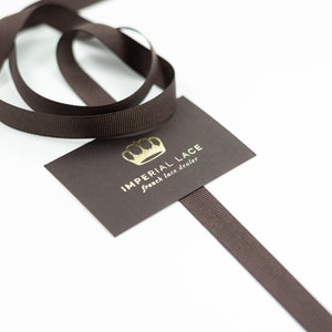 Braunes Ripsband, Ripsband, Band aus 100% Polyester, Bastelbedarf, Nähband, Braun ri00152