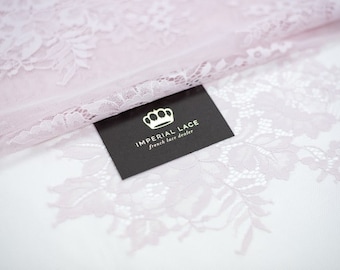 Pink Lace Fabric, Floral Lace, Boho Lace fabric, French lace, Chantilly Lace, Scalloped Lace, Bridal Lace, By the Yard, Lingerie lace K01200