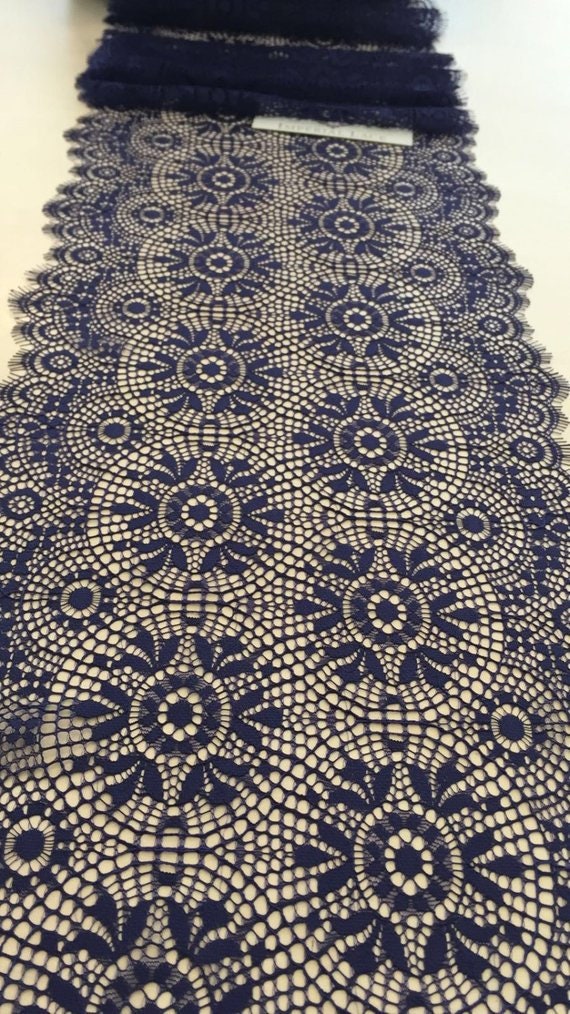 Blue Lace Trim, French Lace, Chantilly Lace, Bridal Gown lace, Wedding Lace, Blue Lace, Veil lace, Garter lace, Lingerie Lace  MK00191