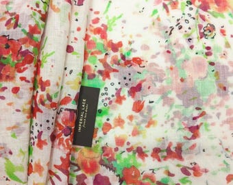 Tela batista 100% algodón ligero, Tela de algodón floral, Algodón premium, Tela de algodón para vestidos, Tela multicolor Z00901