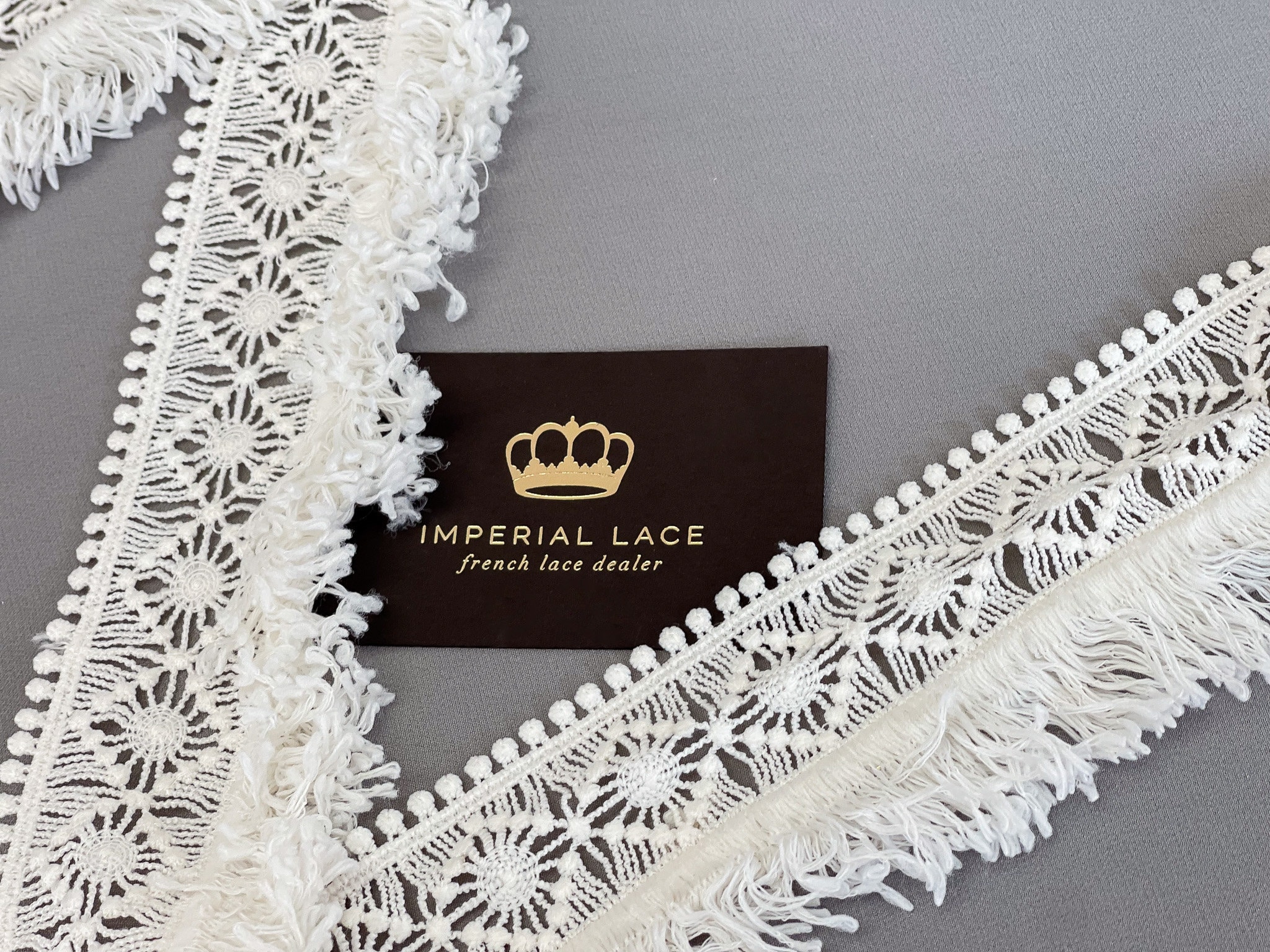 Cotton Tassel Trim, Ivory Lace Trim, Crochet Lace, French Lace