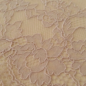 Light lilac lace Trim French Lace Chantilly Lace Bridal Gown lace Wedding Lace Purple Lace Garter lace Lingerie Lace Lace fabric MK00062 image 2