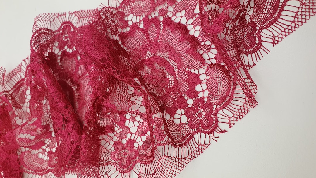 Sunshine Raspberry Laces Raspberry Lace Trim, French Lace, Chantilly Lace, Bridal Lace, Wedding ...