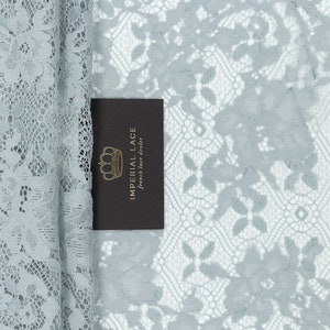 Gray lace fabric, Lace fabric, Boho lace fabric, Alencon lace fabric, scalloped lace fabric, bridal lace, Fabric By the Yard K01179