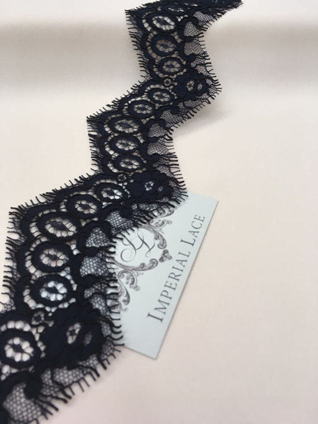 Navy Blue Lace Trim Alencon Lace French Lace Trim Bridal Etsy Australia