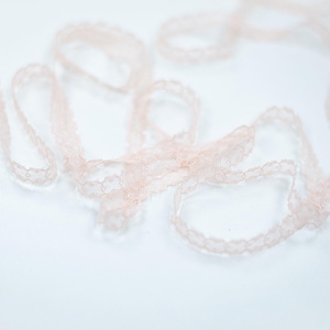 Peach lace Trim, Chantilly Lace, French Lace trim, Bridal lace, Lingerie lace Lace, Scalloped lace, Garter lace MK00508