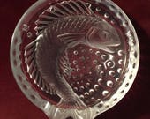 LALIQUE Crystal Glass Concarneau Bowl Koi Fish Candy Dish Ash Tray