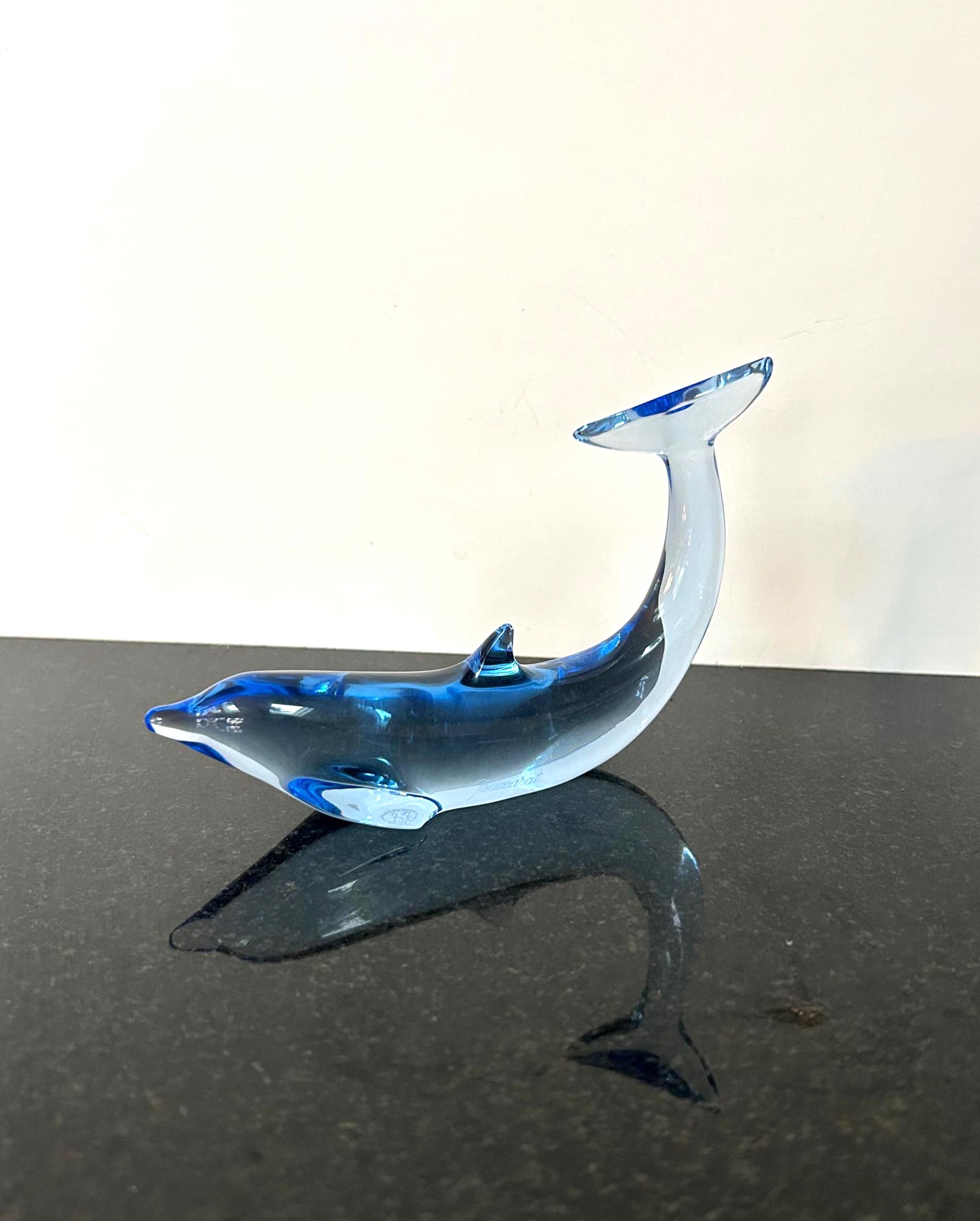 美品　バカラ　ドルフィン　希少価値 ブルー Baccarat Crystal Dolphin - Etsy