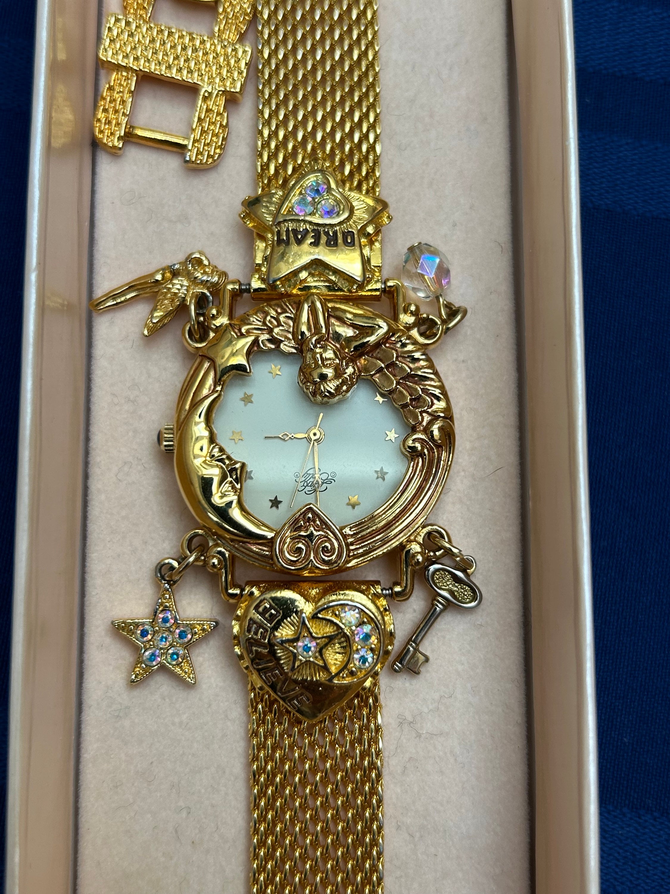 Kirks Folly Angel Time 15th Anniversary Dream Believe Wrist Watch