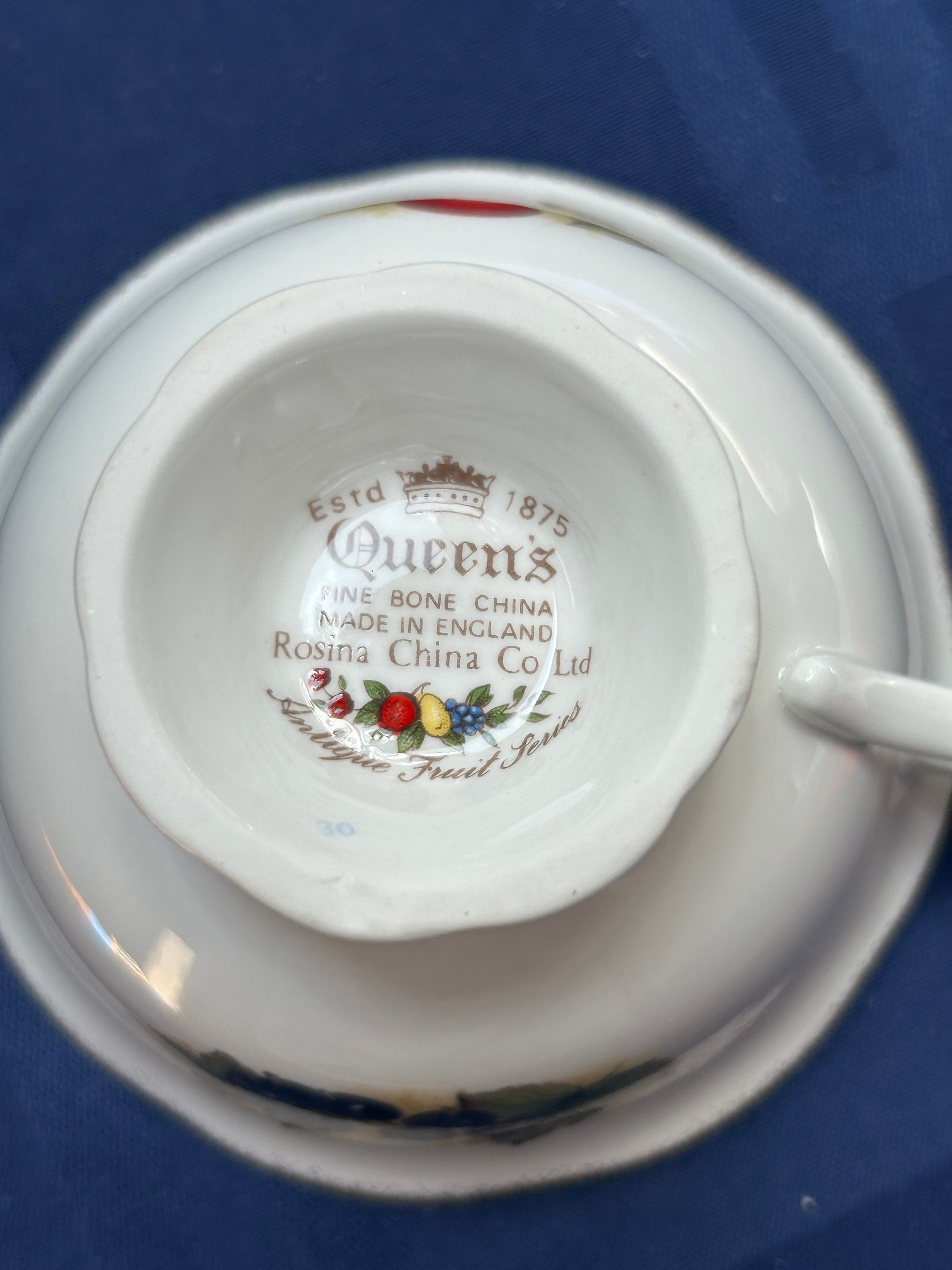 Vintage Queen's Fine Bone China Tea Cup and Saucer - Etsy