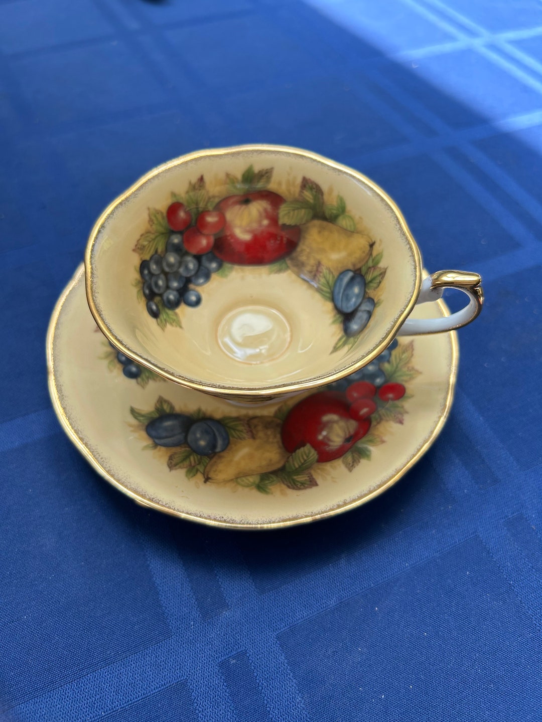 Vintage Queen's Fine Bone China Tea Cup and Saucer - Etsy