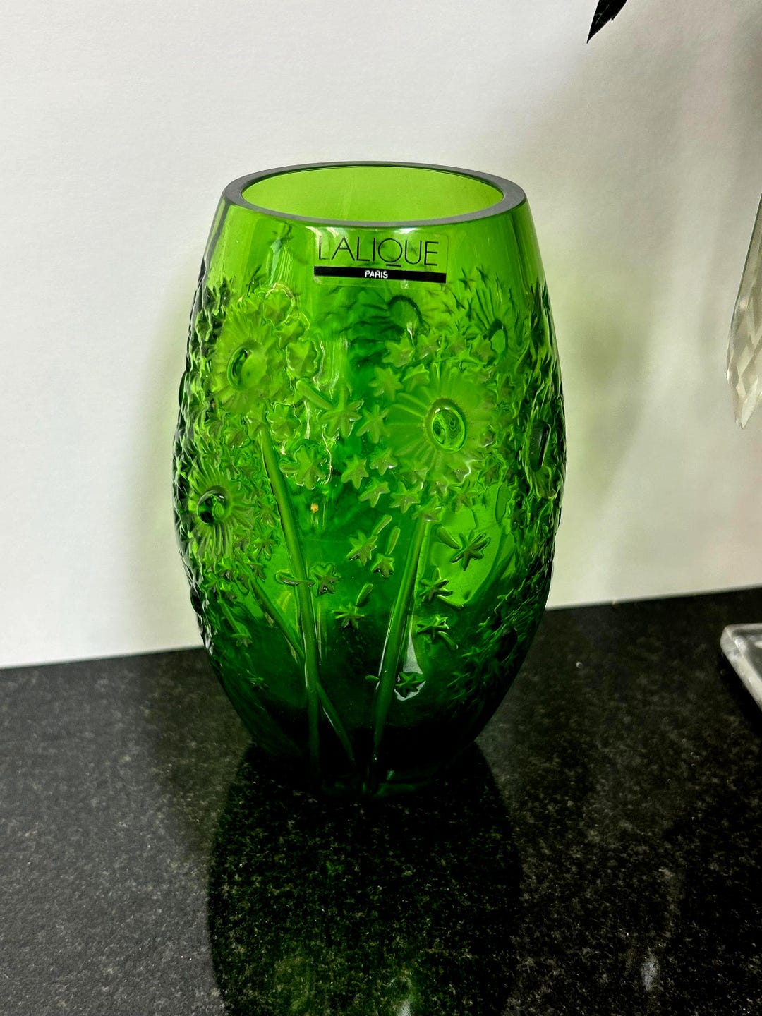 Magnificent Lalique Bucolique Emerald Green Vase Signed - Etsy