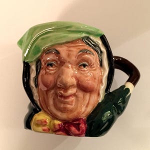 Royal Doulton Porcelain Miniature Toby Mug D 6045 Sairy Gamp 2 1/8&quot; tall